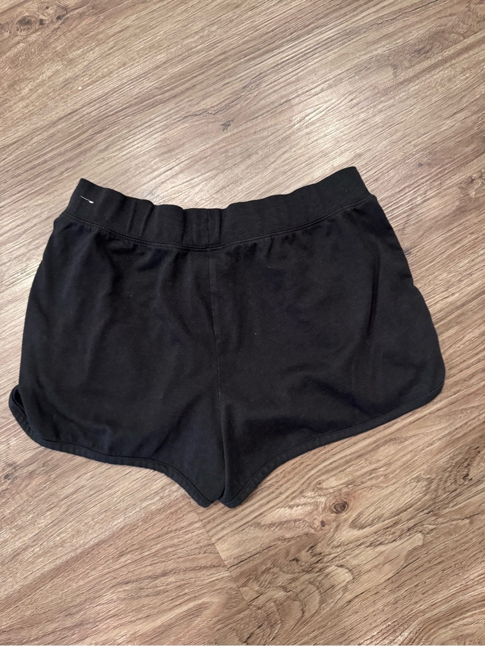 Nike Black Women's Athletic Shorts with White Logo - Picture 3 of 3